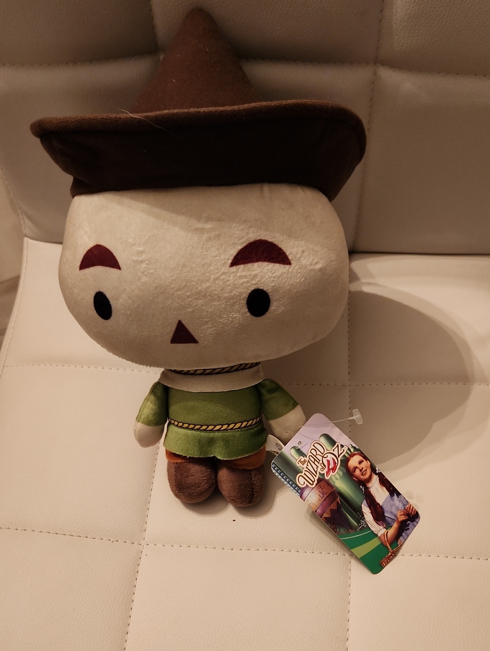 Scarecrow Plush Toy with Brown Hat and Green Outfit